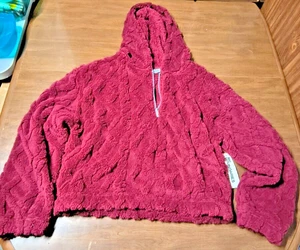 No Boundaries Fuzzy Sweatshirt With Hood New Large (12-14) - Picture 1 of 1