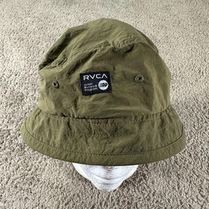 Sombrero RVCA Cubo Para Hombres Verde Oliva Programa Red de Artistas ANP Logo Ligero - Imagen 1 de 9