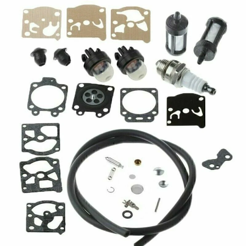 Combort Vergaser-Reparaturset Für STIHL FS36, FS40, FS44 Rasentrimmer – Inkl. Kraftstofffilter, Zündkerzen & Schläuche