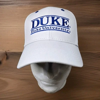 Duke University Hat Cap Adult OS White Bar Design Snapback The Game New With Tag - Image 1 of 4