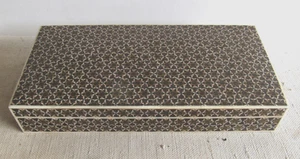 Vintage Intarsien Box Intarsien Made in Iran Schmuck Waschtisch 8,25 x 4" - Bild 1 von 6