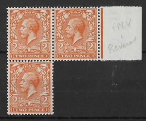 GB 1912-24 GV 2d SG368wk Inverted & Reversed WMK MH/MNH Cat46€ (3v) - Bild 1 von 2