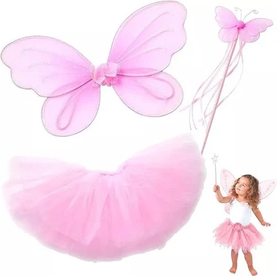 Butterfly Craze Fairy Princess Pink Tutu Costume Set, Size 1-2 years - Image 1 of 2