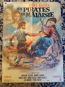 Plakat 1964 DIE PIRATEN VON MALAYSIA 60x80 Umberto LENZI /Illustration MASCII - Bild 1 von 1