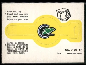 1973-74 O-Pee-Chee California Golden Seals #7 anillo push out OPC DE COLECCIÓN conjunto descanso casi nuevo - Imagen 1 de 2
