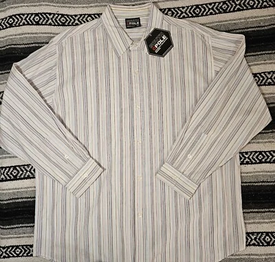 Southpole Button Up Shirt Mens Size XL Long Sleeve Striped Retro Y2K New - Image 1 of 4