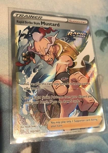 Rapid Strike Style Mustard Full Art 162/163 Ultra Rare Battle Styles Pokemon TCG - Picture 1 of 8