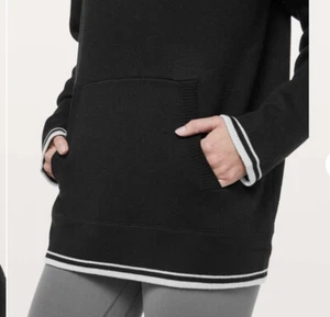 Lululemon Soothe Away Hoodie Cashmere Blend Size 6 Big Logo - Picture 1 of 6