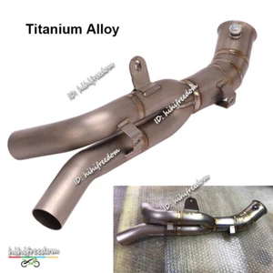 Tubo de conexión de enlace medio de escape de titanio sin cordón para Yamaha YZF R1 MT-10 2009-2014 - Imagen 1 de 9