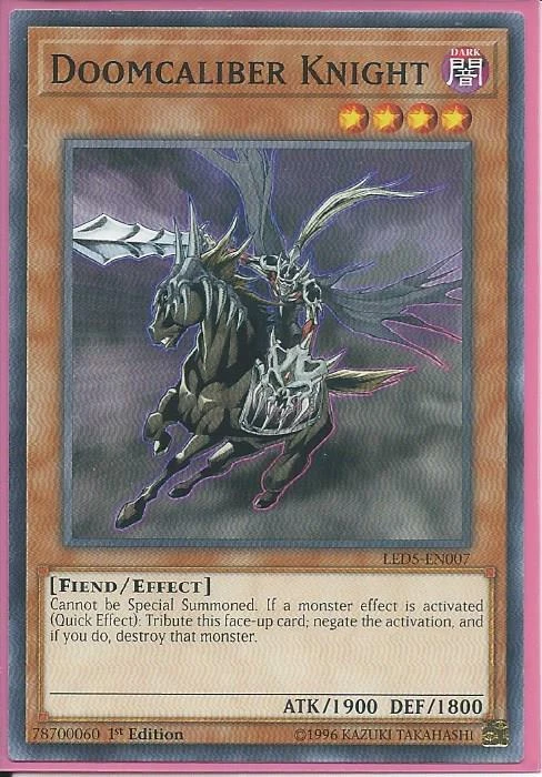 Yugioh - Doomcaliber Knight - 1st Edition Card - Image 1 of 1