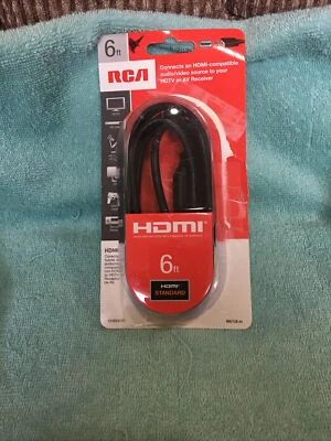 RCA HDMI Compatible 6 Foot Cable For HGTV Or AV Receiver Brand New - Image 1 of 4