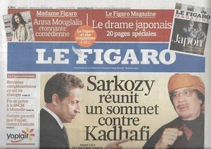 Figaro Nr. 20723 19/03/2011 Spange Anti-kadhafi/Nach Dem Erdbeben Zum Japan - Bild 1 von 3