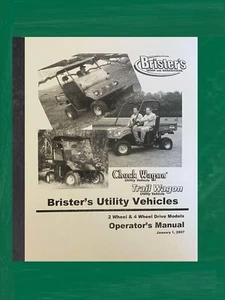 UTV Chuck Wagon & Trail Wagon Operator Manual Fits Brister's 2-4 Wheel Drive Mod - Picture 1 of 11