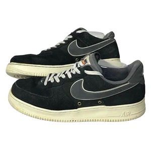 Nike Air Force 1 Low Black Leather Men's US 12 Sneakers Shoes 718152-018 - Picture 1 of 7