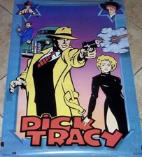 Vintage Dick Tracy Machine Gun Poster 1990 Walt Disney O.S.P.  1684