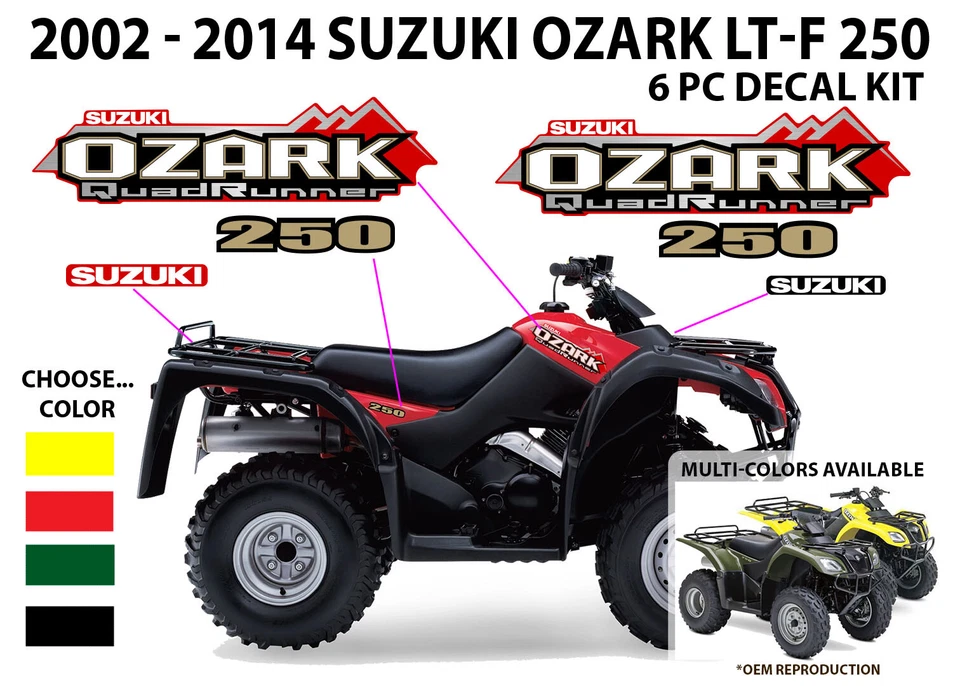 OEM REPRODUCTION Suzuki Ozark LT-F 250 OEM ATV Tank Decal Sticker Emblem King Quad QuadRunner LTA