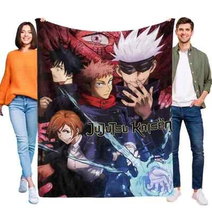 Jujutsu Kaisen 3D Fleece Blanket Throw Sofa Warm Soft Blanket Flannel Rug Gift - Picture 1 of 3