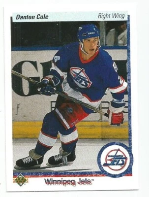 DANTON COLE 1990-91 UPPER DECK ROOKIE CARD NEAR MINT+ CONDITION - Image 1 of 2