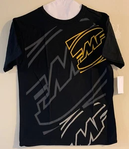 FMF Boy's Jumbo Logo Casual Short Sleeve Tee T-Shirt Black Youth Large New - Picture 1 of 2