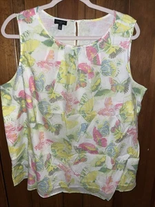 Blusa Talbots Mujer Algodón Buttefly Multicolor Talla 16W (A072) - Imagen 1 de 9