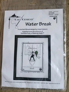 Calico Crossroads Kit Gatti Punto Croce Contati Gatti Sigillati Nuovo Water Break - Foto 1 di 5