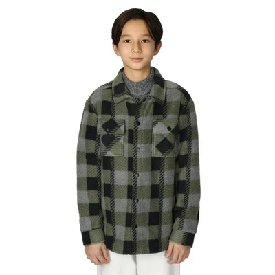 Quiksilver молодежи мальчика флисовая рубашка куртка - серый (выберите размер: XS-XL) быстрая доставка - Изображение 1 из 4