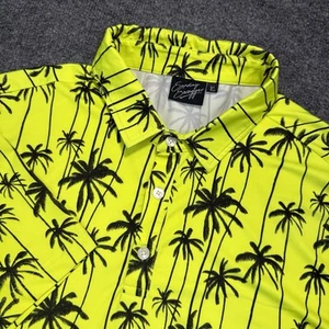 Sunday Swagger Polo Herren XL neongelb Vibin Palmen Golfshirt - Bild 1 von 10