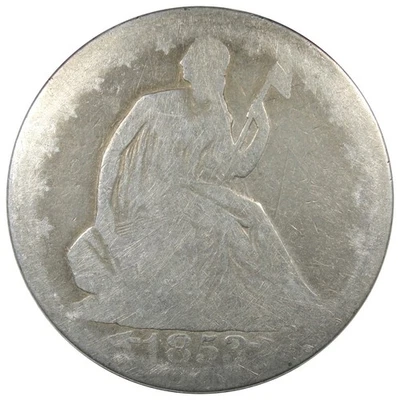 1853 Seated Liberty Half Dollar Arrows & Rays Low Grade Details A2782 - Image 1 of 2