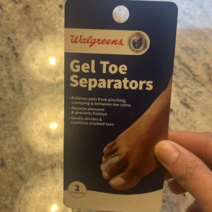 Walgreens Gel Zehentrenner, teilt sanft und polstert schiefe Zehen, neu mf - Bild 1 von 3