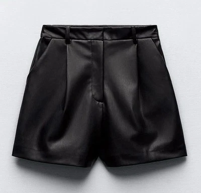 Zara 人造皮革短裤 XS — 第 1/4 张图片