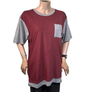 MTL Apparel Men’s Pocket T Shirt short sleeves crew neck burgundy Gray Size XL - Picture 1 of 21