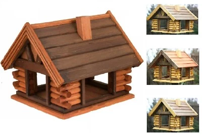 Vogelfutterhaus aus Holz,Vogelstation, Futtertrog,Holz Villa,super Vogelhäuschen - Bild 1 von 4