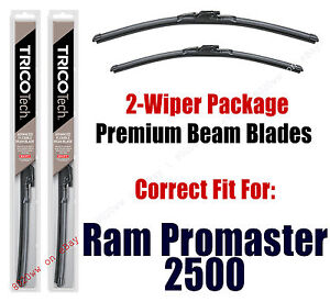 Wipers 2-Pk Premium Beam Wiper Blades fits 2014+ Ram ProMaster 2500 - 19260/220