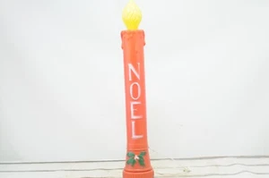 Vintage Light Up Hard Plastic 37" Blow Mold Christmas Noel Candle Works Holiday - Picture 1 of 10