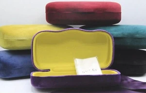 NEW GUCCI LARGE HARD CASE AUTHENTIC CLAMSHELL EYEGLASSES SUNGLASSES CASE CLOTH - Picture 1 of 3