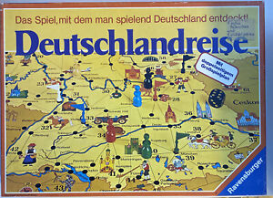 Deutschlandreise Ravensburger 1977 Würfelspiel Gesellschaftsspiel West