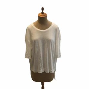 Superfine Law Breaker Plissé Back Linen Tee Off-White Medium Italy NWT $248 L2 - Picture 1 of 9