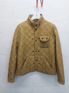 Men's Polo Ralph Lauren Diamond Quilted Padded Full Zip Jacket UK Large Mustard - Picture 1 of 9