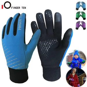 Kinder Winter Handschuhe Fahrrad Warm Sport Ski Schule 4-15 Jahre Blau Lila - Bild 1 von 16