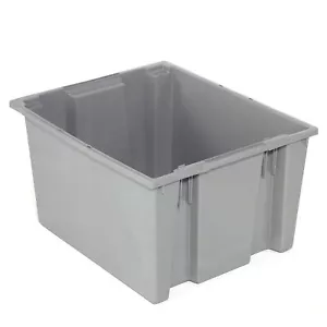 Stack And Nest Shipping Container No Lid 29-1/2x19-1/2x15 Gray Lot of 3 - Picture 1 of 1