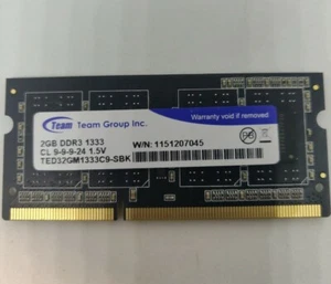 MEMORIA /RAM /SODIMM 2GB DDR3 - 1333 Mhz pc3-10600 /PC/Notebook /CL.9 - 1,5 V - Foto 1 di 2