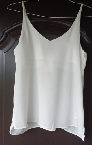 VETEMENTS SHINESTAR TOP SPAGHETTI DONNA CHIFFON TAGLIA SMALL