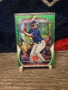 2023 Bowman Chrome Prospect Green Shimmer #BCP-118 Lyonell James - Boston 20/99 - Picture 1 of 3