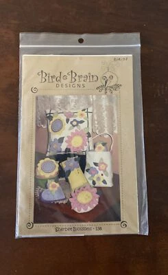 Rare Vtg Felt Sherbert Blossoms Pastel Bird Brain Designs patterns  #138 - Image 1 of 3