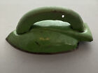 Vintage Child?s Toy: Green Metal Play Iron, fair condition