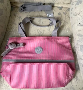 NEW KIPLING AIRAZ Expandable Handbag P Chalk Strg Bl - Picture 1 of 6