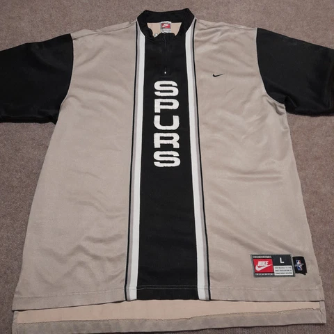 Vintage San Antonio Spurs Shooting Shirt L Team Nike NBA Apparel 1/4 zip Men Cover