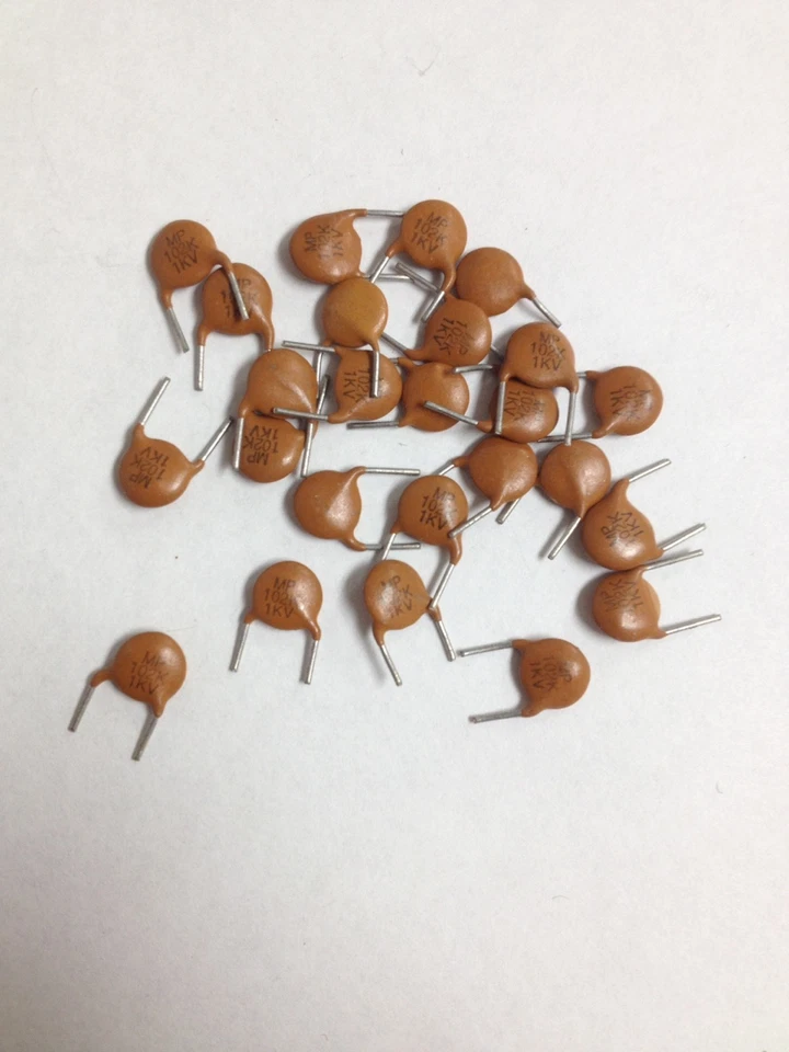 25 PCS MPI GB102KC 1000pF 1KV  10% Ceramic Disc Capacitors Z5F MP 102K 1KV - Image 1 of 1