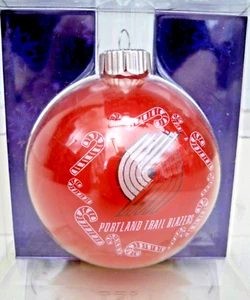 NBA Portland Trail Blazers Round Glass Hanging Christmas Ornament - Picture 1 of 1