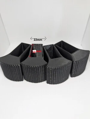 4 x Leiterfüße 50x22mm für Traverse Ersatzteil Außenschuh Gummifüße - Bild 1 von 2